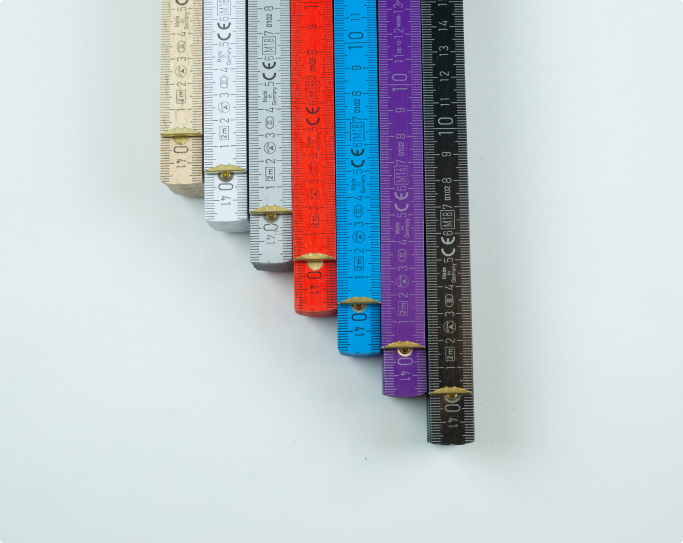 Gekleurde vouwmeter bedrukbaar Color range