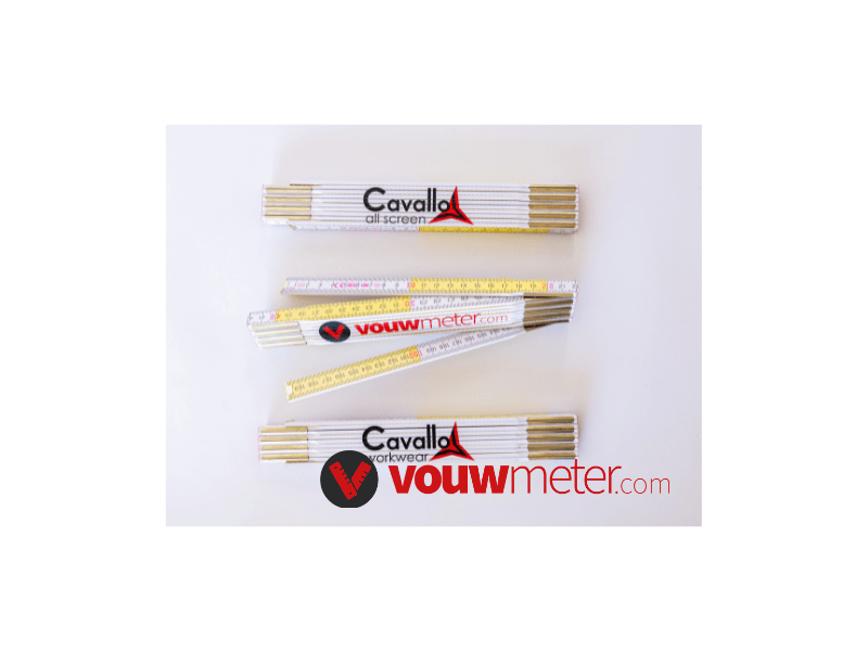 vouwmeter.com: vouwmeter schaal geel/wit